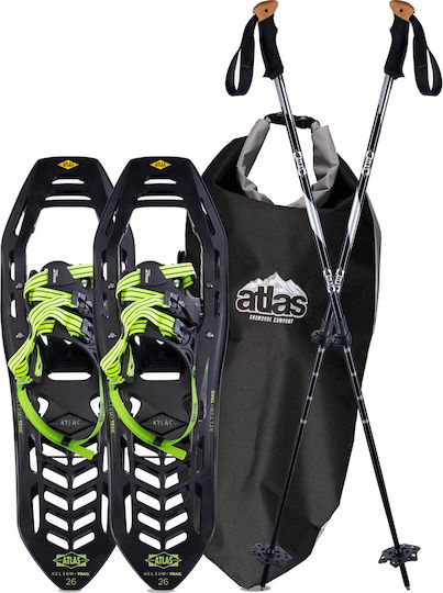 Atlas Helium Trail Kit Snowshoes Black Bright Green