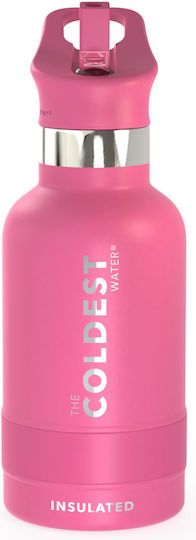Proteas Filter Kinderflasche Thermos Rostfreier Stahl mit Strohhalm Rosa 355ml
