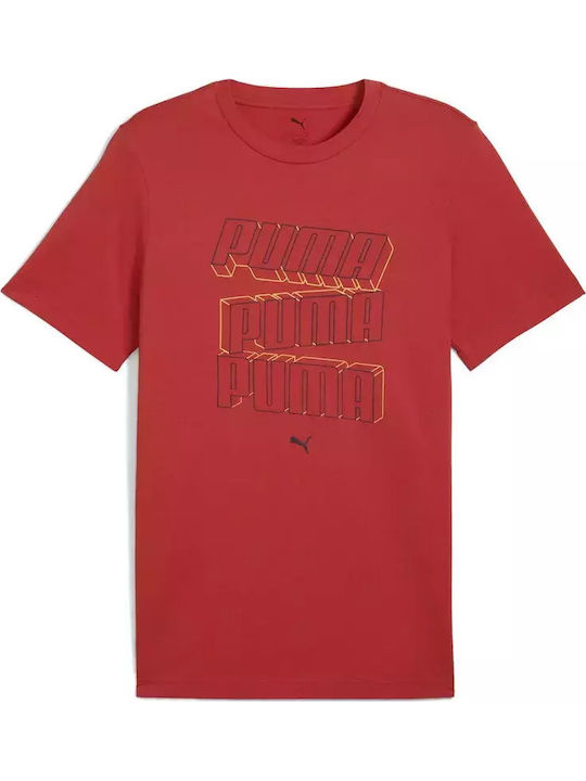PUMA Ess Logo Тениска Червена