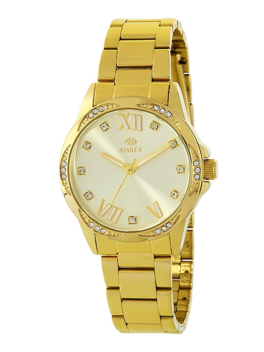 Marea Damen Uhr mit Gold Metallarmband