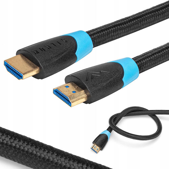 Montis HDMI 2.0 Premium High Speed 4K 60Hz HDR Cable HDMI male - HDMI male 2m Μαύρο