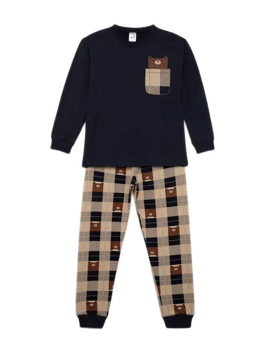 Minerva Pijama Copii De Iarnă Albastru Marin