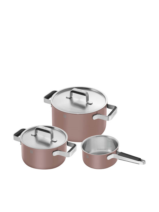 Zwilling J.A. Henckels Pure Σετ Κατσαρόλες από Ανοξείδωτο Ατσάλι 3τμχ
