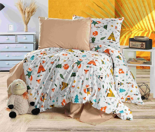 MayHome Baby Duvet Cover Set With Pillowcase Beige 120x160cm
