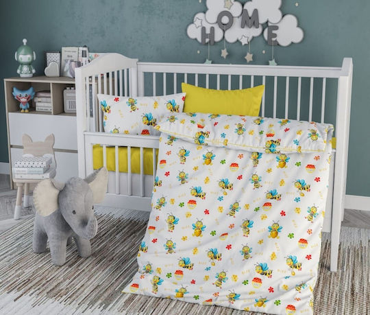 MayHome Baby Duvet Cover Set With Pillowcase Yellow 120x160cm