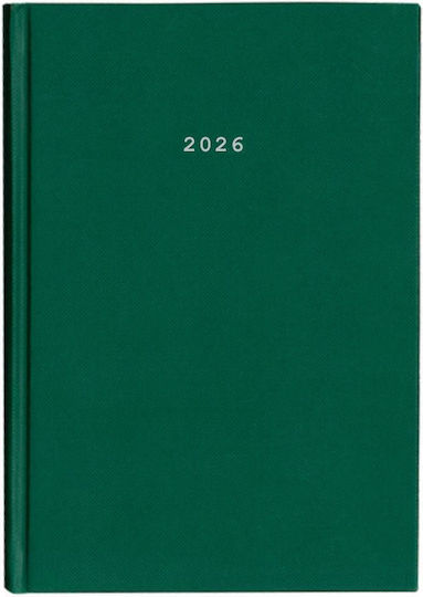 Next Ημερολόγιο 2026 Classic Ημερήσιο Δετό Πράσινο 17x25εκ Δυνατότητα Εκτύπωσης