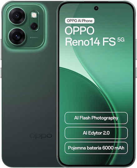 Oppo Reno14 FS 5G Dual SIM (12/512GB) Verde Luminous | Skroutz Romania