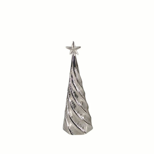 Christmas Decorative Metal Tree 25cm Silver