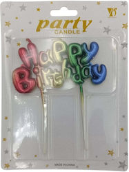 Birthday Cake Candle Happy Birthday Multicolour