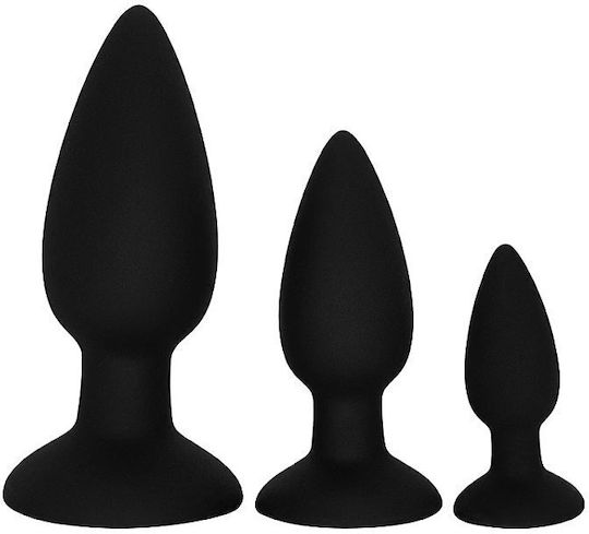 Smd Triple Challenger Butt Plug Anal Sphinx Silikon Set 3 S M L Schwarz