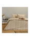 Melinen Sheet Set with 2 Pillowcases Super-Double Flannel with Elastic 160x200+30cm. Trinity Petrol 3pcs