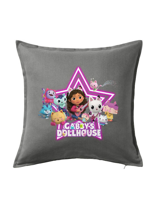 Gabby Dollhouse Dollhouse Pillow Gray 100% Cott...