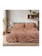 Beauty Home Sheet Sets Queen Flannel with Elastic 170x200+32cm. Frida Art 12336 Terracotta 4pcs