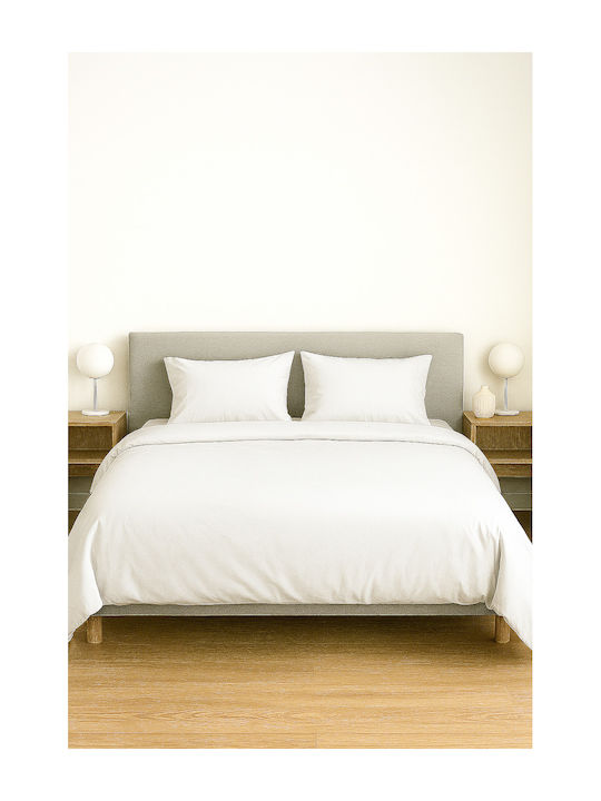 Τ180 Σεντόνι King Size με Λάστιχο 180x200+35εκ. Λευκό