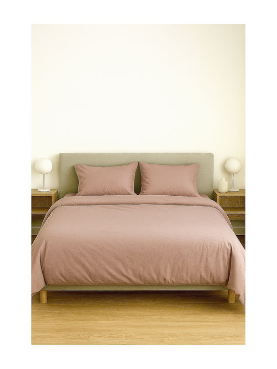 Τ180 Σεντόνι King Size με Λάστιχο 180x200+35εκ. Ροζ