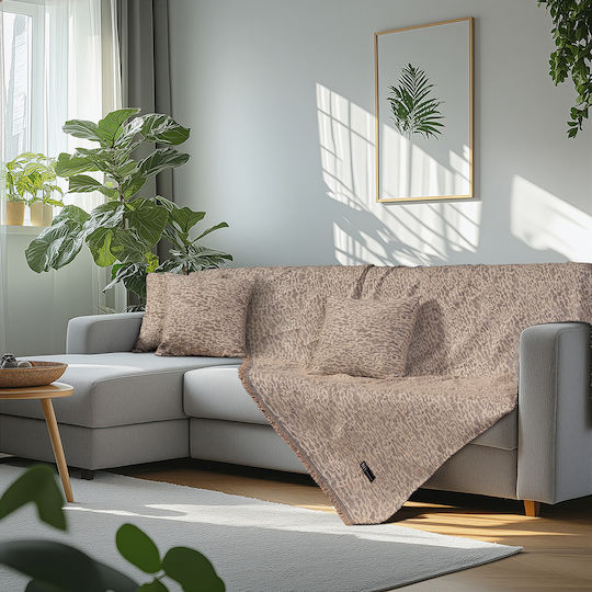 Beauty Home Sofa Throw 2 Seater Chenille 170x240cm Beige 8643DITH