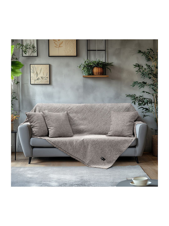 Beauty Home Σετ Ριχτάρια 3τμχ Chenille Γκρι