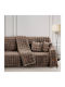Beauty Home Σετ Ριχτάρια 3τμχ Γούνινο Μόκα 8722ΣΕΤ3