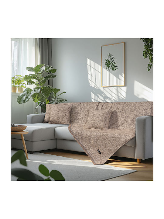 Beauty Home Σετ Ριχτάρια 3τμχ Chenille Μπεζ