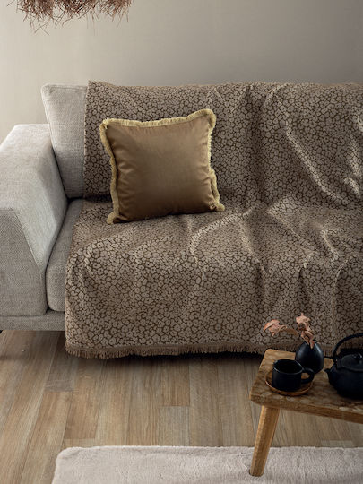 Palamaiki Rama Ριχτάρι Διθέσιου Καναπέ Chenille 170x250εκ. Gold