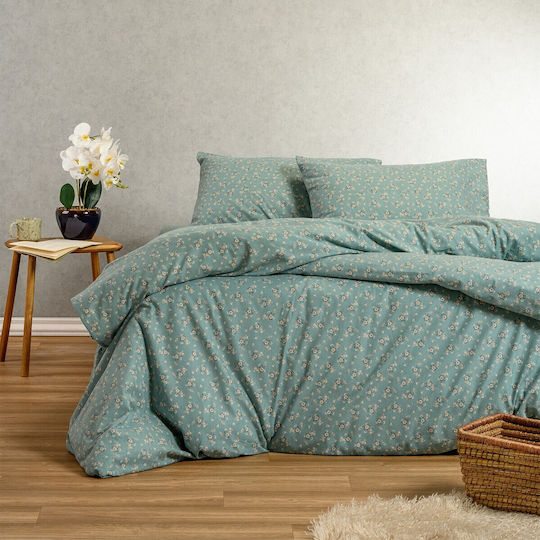 Melinen Cotton Duvet Cover Single 165x245 Fay Petrol Blue