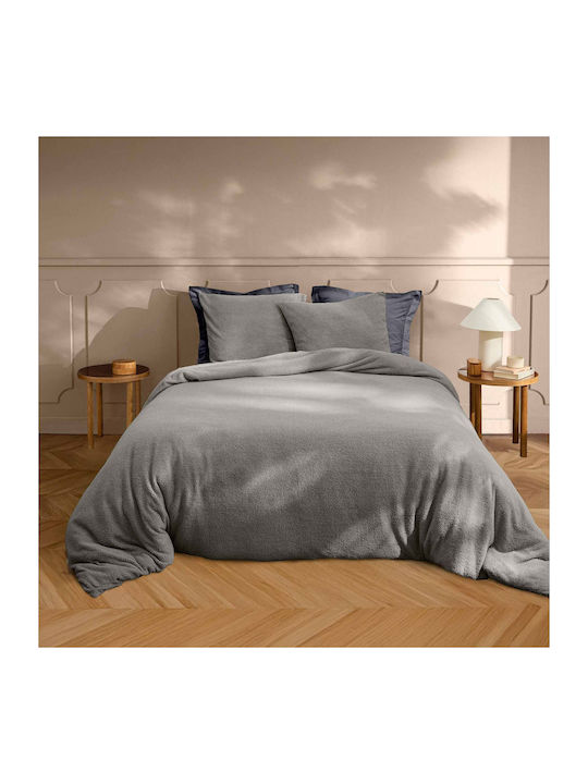 Duvet Cover Set Queen with 4 Pillowcases 220x240 L-c Helena Anthracite