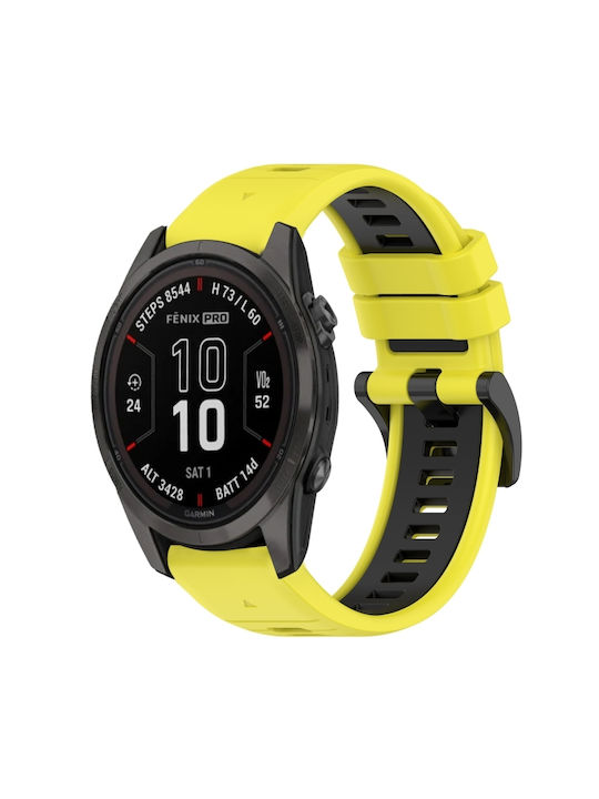 Strap Silicone Yellow (Fenix 5S/5S Plus/6S/6S Pro/7S/7S Pro/8 (43mm))