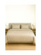 Τ180 Pillowcase with Envelope Cover Beige 53x73cm.