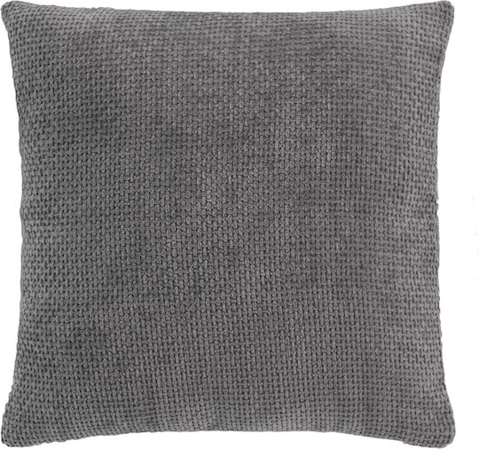 Sofa-Kissen L-c Leo aus Samt Anthrazit 45x45cm