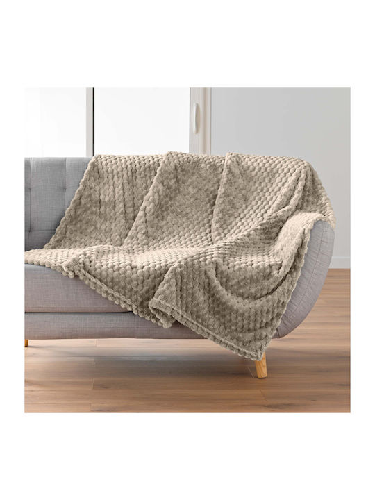 L-c Mini Fleece Blanket Sofa 125x150cm Taupe
