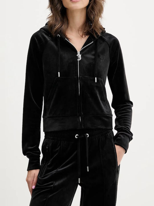 Madison Women's Sweatshirt Jacket Hooded Black