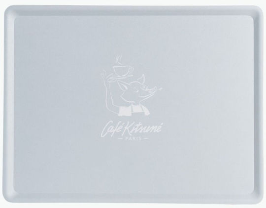 Maison Kitsune Cafe Kitsune Бариста Лисица Сервиращ Диск Бледо Зелен