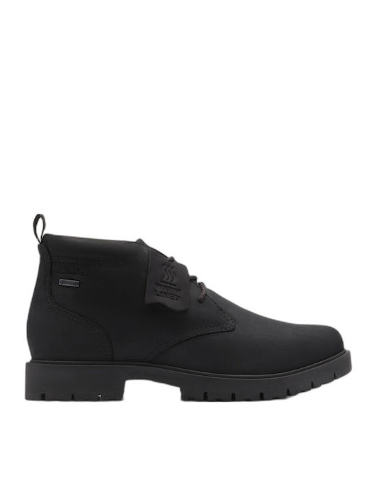 Mid Gtx Leather Black Men's Boots Waterproof