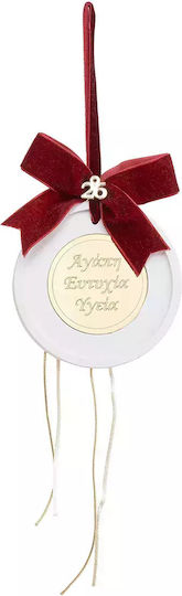 Beauty Home Love Happiness Health Hanging Lucky Charm Home Burgundy Ceramic 2026