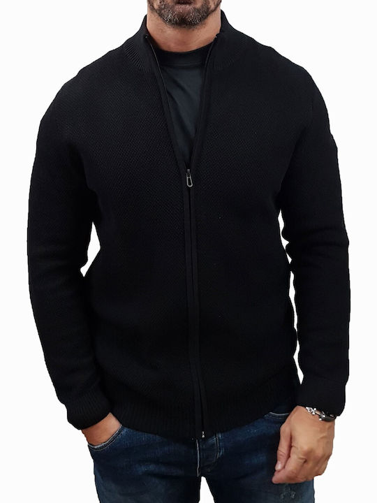 Herren Strickjacke Pure Black
