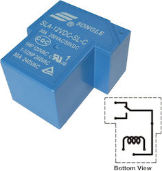 Songle Реле 12V 30A 250VAC Songle SLA-12VDC-SL-C Songle Реле 12V 30A 250VAC Songle SLA-12VDC-SL-C