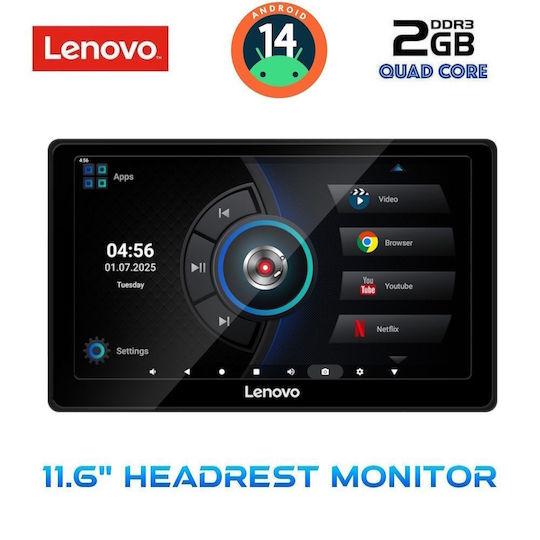 Lenovo Ηχοσύστημα Αυτοκινήτου Isuzu Midi (Bluetooth/USB/WiFi/GPS/Apple-Carplay/Android-Auto) με Οθόνη Αφής 11.6"