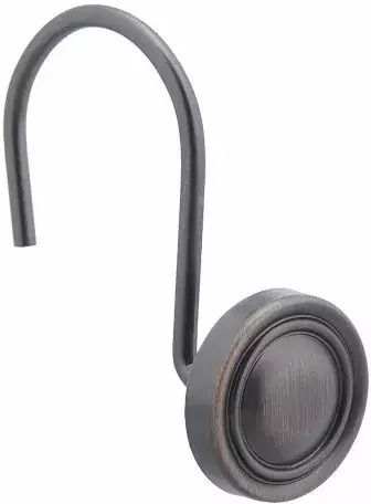 Decorative Bathroom Hooks Shower Curtain Jup 5313230 Classic Button Shape Metallic Bronze 12 Pieces Decorative Bathroom Hooks Shower Curtain Jup 5313230 Classic Button Shape Metallic Bronze 12 Pieces