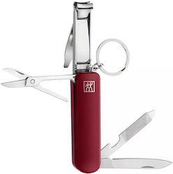 Многофункционален Zwilling 9381621 10-179 Инструмент за Грижа за Ноктите 4 Инструмента 8 См Червен