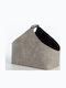 Nef-Nef Homeware Lethal Grey Διακοσμητικό Καλάθι Δερματίνης Δερματίνης με Χερούλια Γκρι 30x20x32εκ.