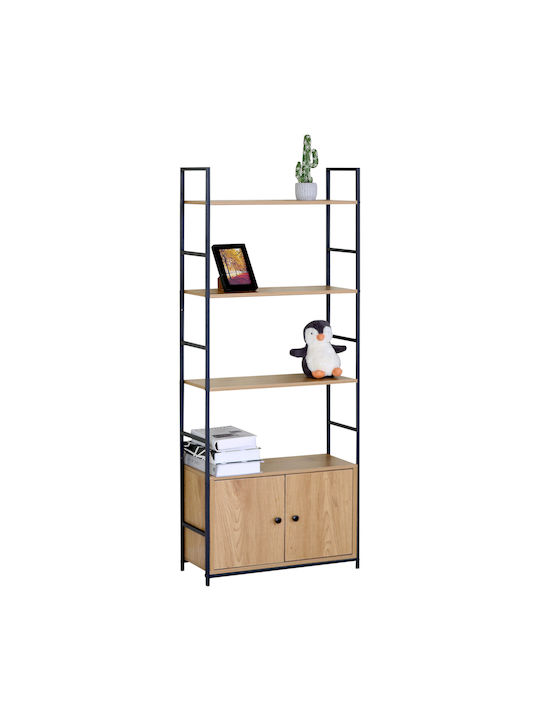 Етажерка Elridge Oak/Black 58.6x23.5x144см.