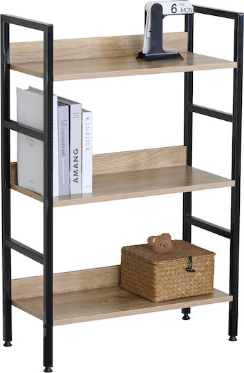 Βιβλιοθήκη Marwood Δρυς/μαύρο 60x27.6x93εκ.