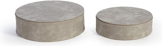 Nef-Nef Homeware Σετ Διακοσμητικά Κουτιά από Δερματίνη Storage Boxes Set 2τμχ
