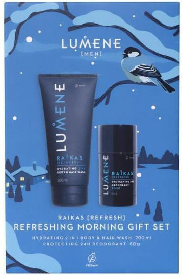 Lumene Raikas Refreshing Morning Skin Care Set for Body Cleaning 2pcs