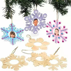Baker Ross Creative Kit Снежинка 4067424 1-34 Персонализирани Коледни Снежинки Дърво 8 Бройки 3+ 21 X 15 См