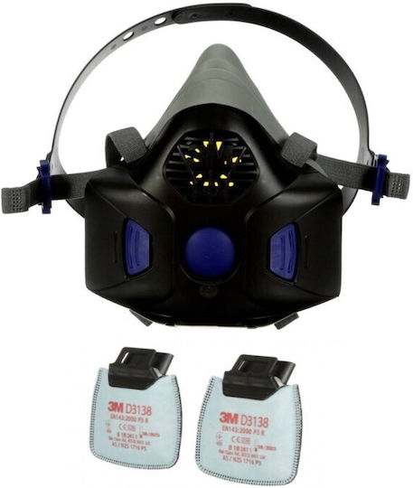 3M Μάσκα Μισού Προσώπου Secure Click Hf-802sd