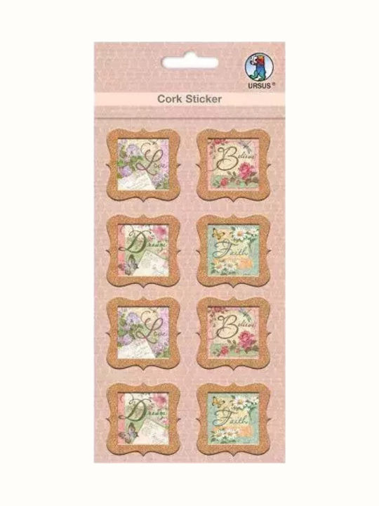 Ursus Dream Decorating Stickers 227984 2-55 8 Cork Stickers Self-adhesive Various Designs