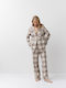 Aruelle Set Pijamale pentru Femei Beige Tartan