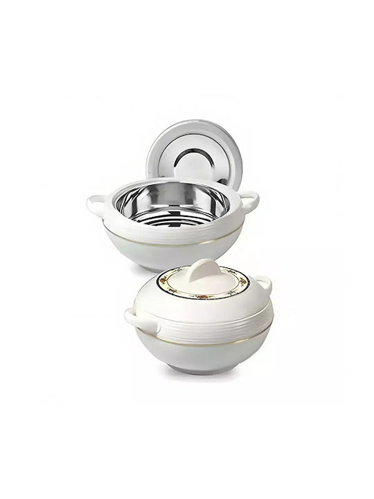 Кутия за обяд Inox Бял 2бр
