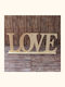 Tăbliță Din Lemn Love 52x21cm